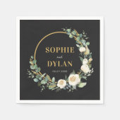 Floral Hoop Editable Color Wedding Napkins Serviette (Vorderseite)