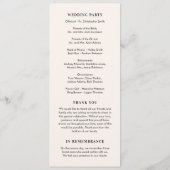 Floral Hoop EDITABLE COLOR Wedding Program Programm (Rückseite)