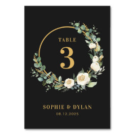 Floral Hoop EDITABLE FARBEN Hochzeitsstimmung Tisc Tischnummer