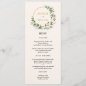 Floral Hoop EDITABLE FARBEN Wedding Menu Card Programm (Vorderseite)
