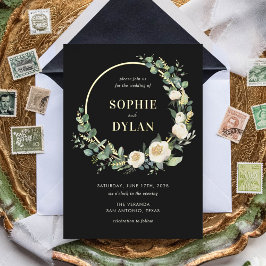 Floral Hoop FOIL bearbeitbare Farbe Hochzeit Einla Folieneinladung