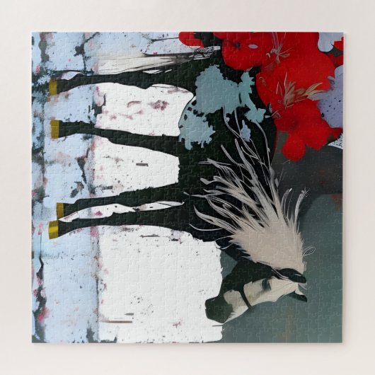 Floral Horse Jigsaw Puzzle (Horizontal)