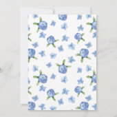 Floral Hot Air Ballon Babydusche | Einladung (Rückseite)