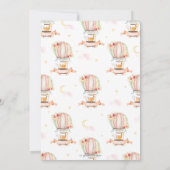 Floral Hot Air Ballon Babydusche von Mail Animals Einladung (Rückseite)