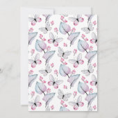 Floral Hot Air Ballon Butterfly | Einladung (Rückseite)