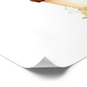 Floral Hot Air Ballon Elefantenabenteuer erwartet Poster (Ecke)