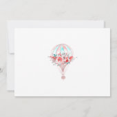 Floral Hot Air Ballon Osterfest Frühjahr Party Einladung (Rückseite)