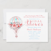 Floral Hot Air Spring Brautparty Einladung (Vorderseite)