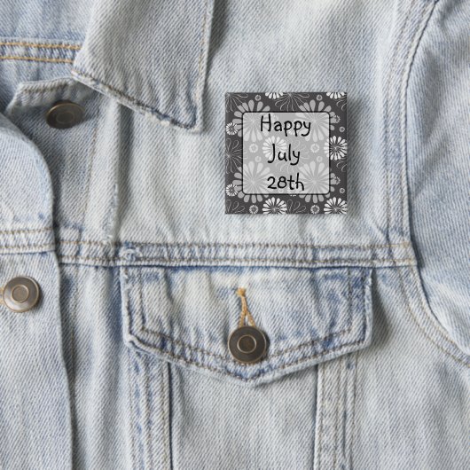 Floral Hübsch Happy Message Button (Beispiel)