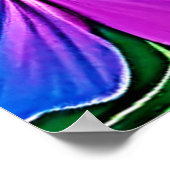 Floral Hummingbird Design Poster (Ecke)