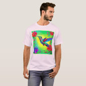 Floral Hummingbird Design T-Shirt (Vorne ganz)