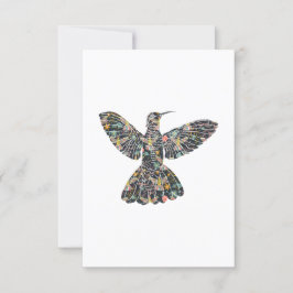 Floral Hummingbird Einladung