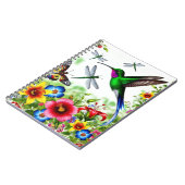 Floral Hummingbird Garden Notizblock (Linke Seite)
