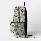 Floral Hummingbird Sage Green Nature Bedruckter Rucksack (Rechts)