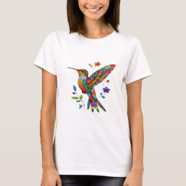 Floral Hummingbird Shirt, Animal Lover T-Shirt, Bi T-Shirt