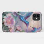 Floral Hummingbirds Case-Mate iPhone Hülle (Rückseite (Horizontal))