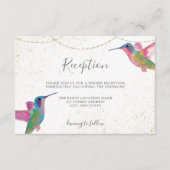 Floral Hummingbirds Empfang Card Begleitkarte (Vorderseite)