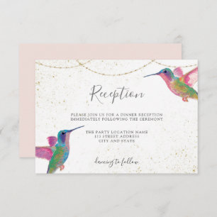 Floral Hummingbirds Empfang Card Begleitkarte