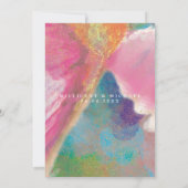 Floral Hummingbirds Gold Wasserfarbenhochzeit Einladung (Rückseite)