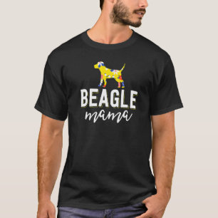 Floral Hund Mama Frauen Eigentümer Beagle Mama T-Shirt