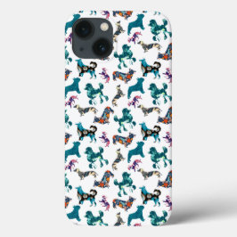 Floral Hunde Case-Mate iPhone Hülle