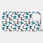Floral Hunde Case-Mate iPhone Hülle (Rückseite (Horizontal))