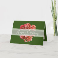 Floral Hydrangea Blume Bouquet Orange Birthday