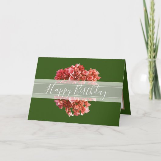 Floral Hydrangea Blume Bouquet Orange Birthday Karte (Vorderseite)
