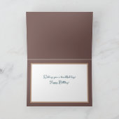 Floral Hydrangea Blume Bouquet Orange Birthday Karte (Innenseite)