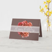 Floral Hydrangea Blume Bouquet Orange Birthday Karte (Gelbe Blume)