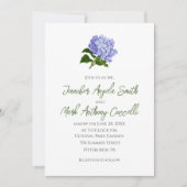 Floral Hydrangea Blume Hochzeitseinladungen Einladung (Vorderseite)