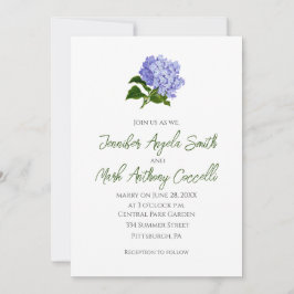 Floral Hydrangea Blume Hochzeitseinladungen Einladung
