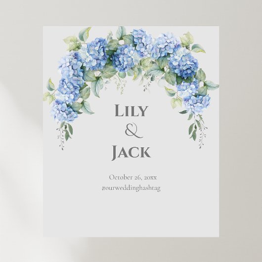 Floral Hydrangea Foto Selfie Wedding Background Wandteppich