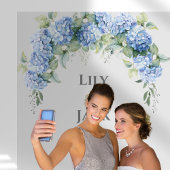 Floral Hydrangea Foto Selfie Wedding Background Wandteppich