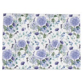 Floral Hydrangea Geschenktasche Große Geschenktüte (Rückseite)
