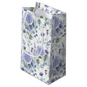 Floral Hydrangea Geschenktasche Kleine Geschenktüte (Rückseite Schrägansicht)