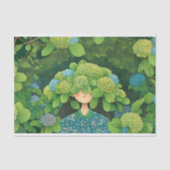 Floral Hydrangea Hat Fun Garden Decoupage Righ 146 Seidenpapier (Vorderseite)