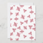 Floral Hydrangea Heißluftballon Babydusche | Einladung (Rückseite)