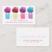 Floral Hydrangea Mason Jars, Save the Date Begleitkarte (Vorne/Hinten)