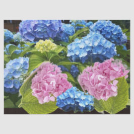 Floral Hydrangea Pink Blue Decoupage Craft Seidenpapier