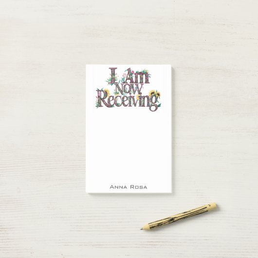 *~* Floral I ERHALTE JETZT AP85 Manifesting 22 Post-it Klebezettel (Auf Schreibtisch)