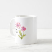 Floral I Liebe You Valentinstag Kaffeetasse (Vorderseite Links)