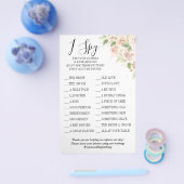 Floral I spy Hochzeitsspielkarte Flyer (Einzeln)