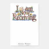 *~* Floral I WERDE JETZT AKP85 4 Manifesting Post-it Klebezettel (Vorderseite)