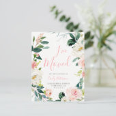 Floral ich bewegt | Meldung verschieben Postkarte (Stehend Vorderseite)