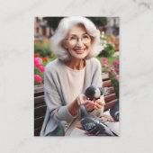 Floral Ich bin immer bei dir Beerdigung Gebet Kart Visitenkarte (Rückseite)