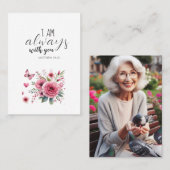 Floral Ich bin immer bei dir Beerdigung Gebet Kart Visitenkarte (Vorne/Hinten)