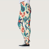 Floral Ikat Tiles Design Leggings (Links)