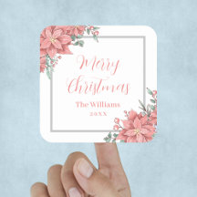 Floral Illustration Frohe Weihnachten Custom