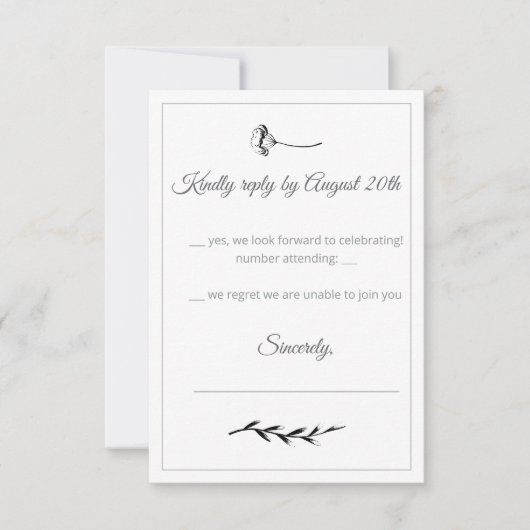 Floral Illustration Response Card (Vorderseite)